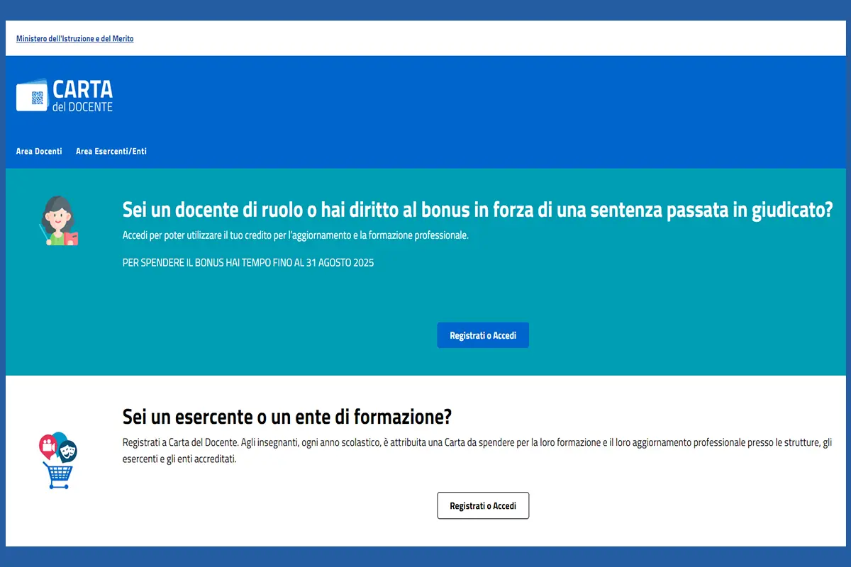 Pagina Web per la Carta del Docente 2024/2025
